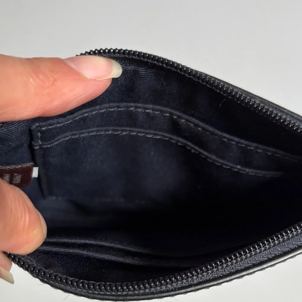 Coach Navy Blue Leather‎ Corner Wristlet